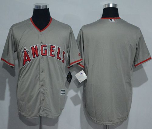Angels of Anaheim Blank Grey New Cool Base Stitched MLB Jersey - Click Image to Close